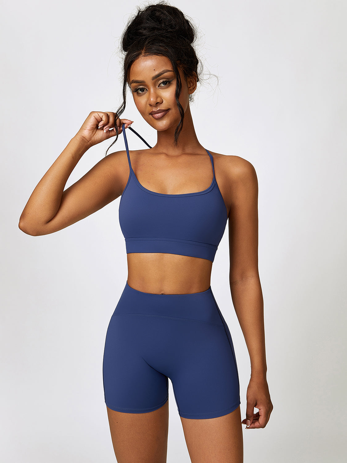 Sport Bra and Wide Waistband Shorts Set